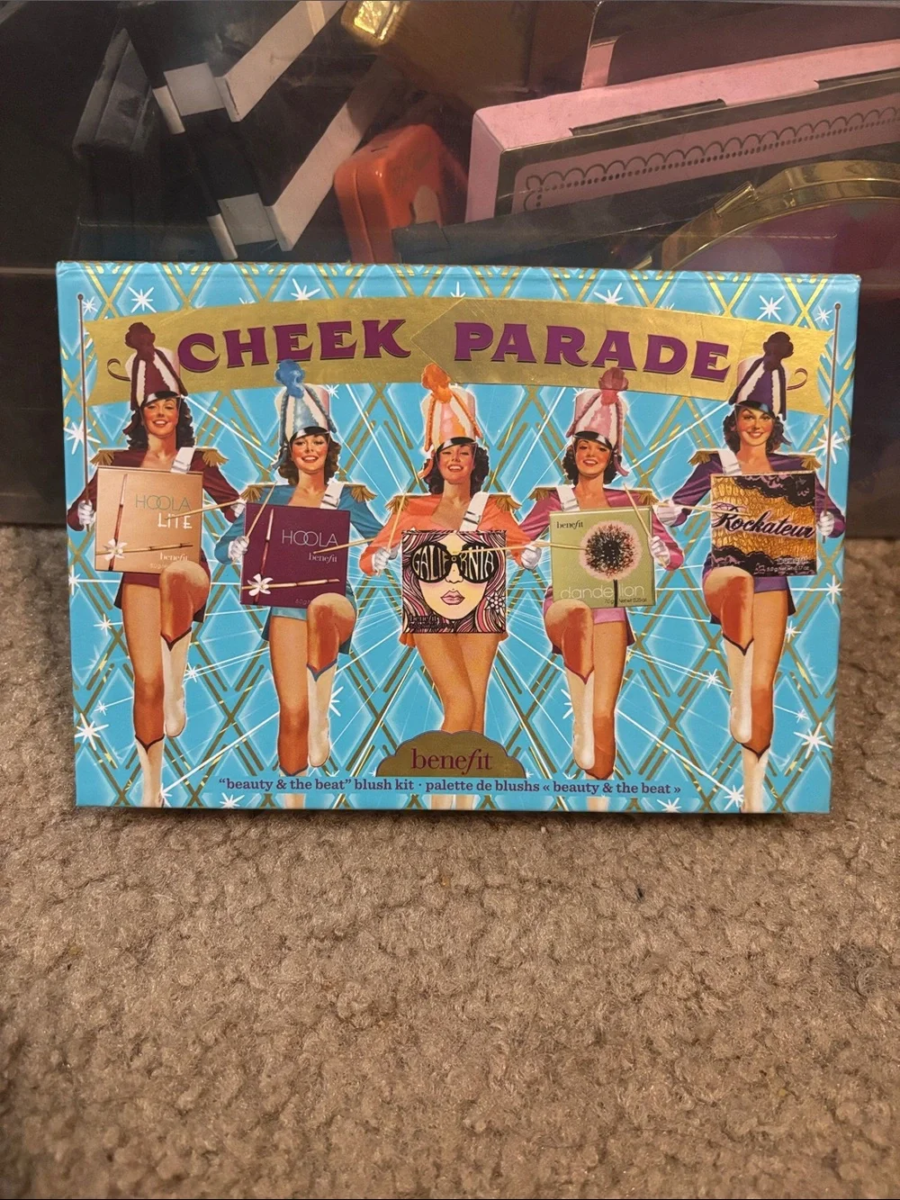 Benefit Cheek Parade Palette - Blue & Gold Retro Box